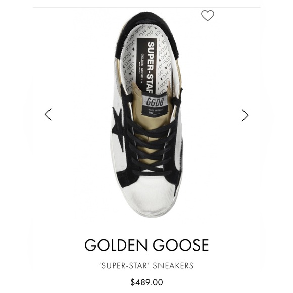 Golden Goose Super Star Sneakers. Black, white and gold. Size 38. Lightly worn. - Picture 3 of 16